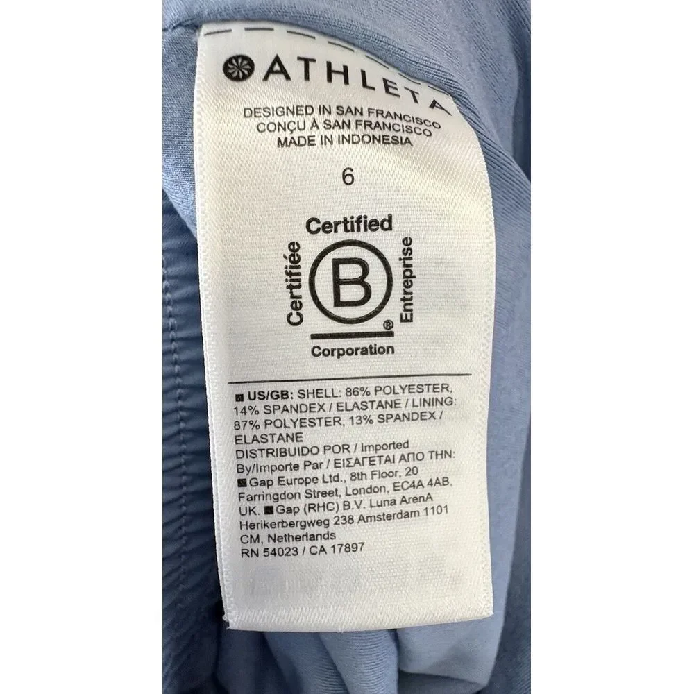 ATHLETA‎ Women's Brooklyn Lined Jogger Pants Polyester Size 6 Baby Blue